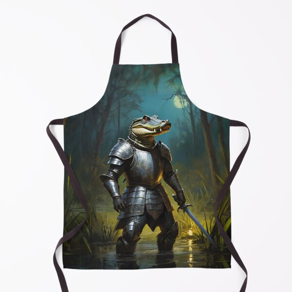 Item preview, Alligator knight standing in the swamp with sword in hand. Animal knights - paintings series. designed and sold by twisted-dot.