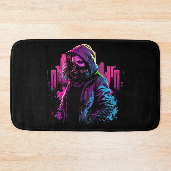 Item preview, Gas Mask Girl Synthwave Aesthetic designed and sold by halleinstyle.
