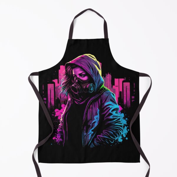 Item preview, Gas Mask Girl Synthwave Aesthetic designed and sold by halleinstyle.