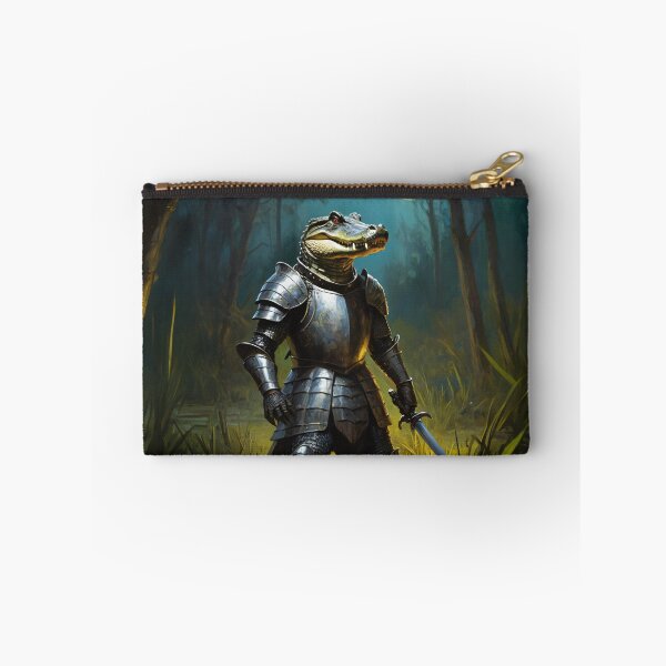 Item preview, Alligator knight standing in the swamp with sword in hand. Animal knights - paintings series. designed and sold by twisted-dot.