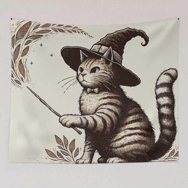 Item preview, Enchanted Whiskers: A Feline Magic Show designed and sold by PictorialWhimsy.