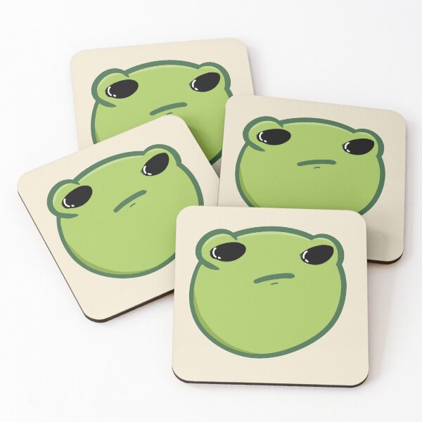 Item preview, disappointed frog face doodle  designed and sold by hellenjellen.