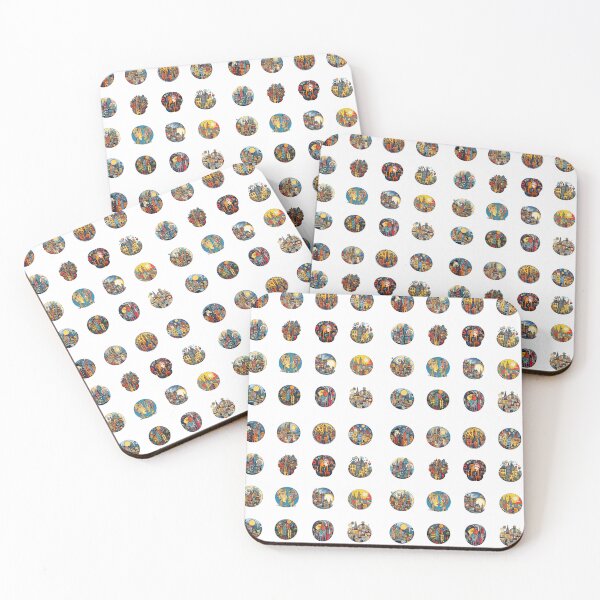 Item preview, Colorful stickers in Hundertwasser style - sticker bundle, stickers - 16 pieces designed and sold by sabantha.