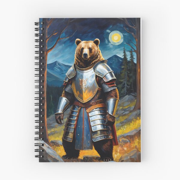 Item preview, Bear knight in the mountain forest. Animal knights - paintings series. designed and sold by twisted-dot.
