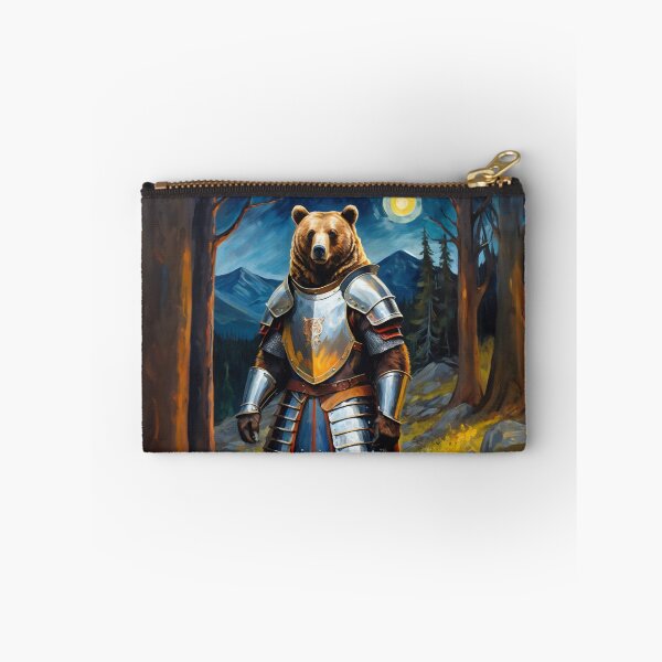 Item preview, Bear knight in the mountain forest. Animal knights - paintings series. designed and sold by twisted-dot.