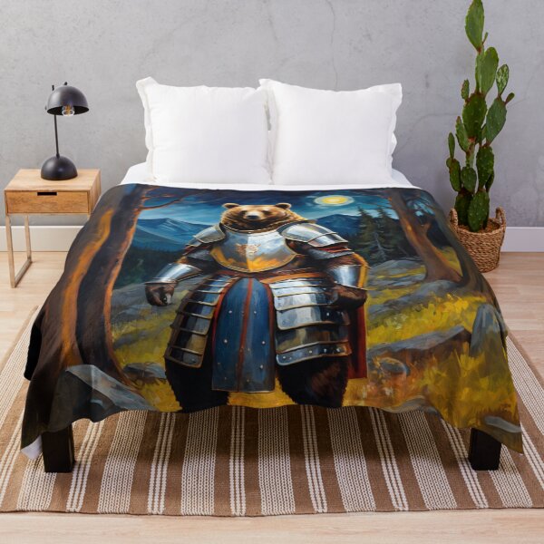 Item preview, Bear knight in the mountain forest. Animal knights - paintings series. designed and sold by twisted-dot.