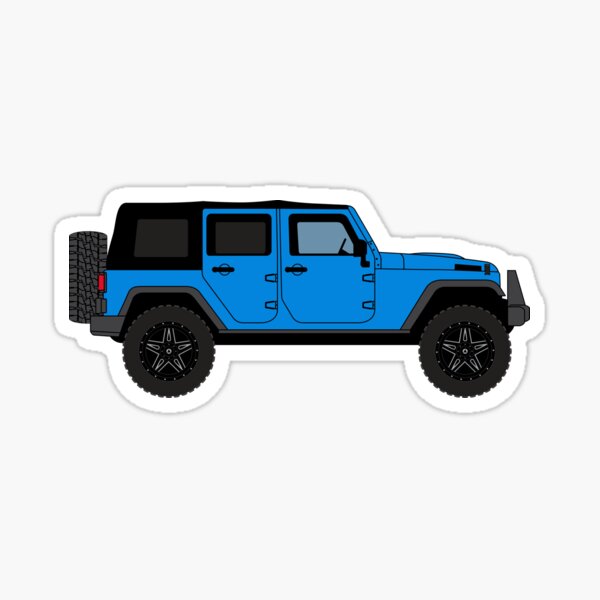 Item preview, Offroad 4-Door Soft Top - Right Side Blue designed and sold by BlueSkyTheory.