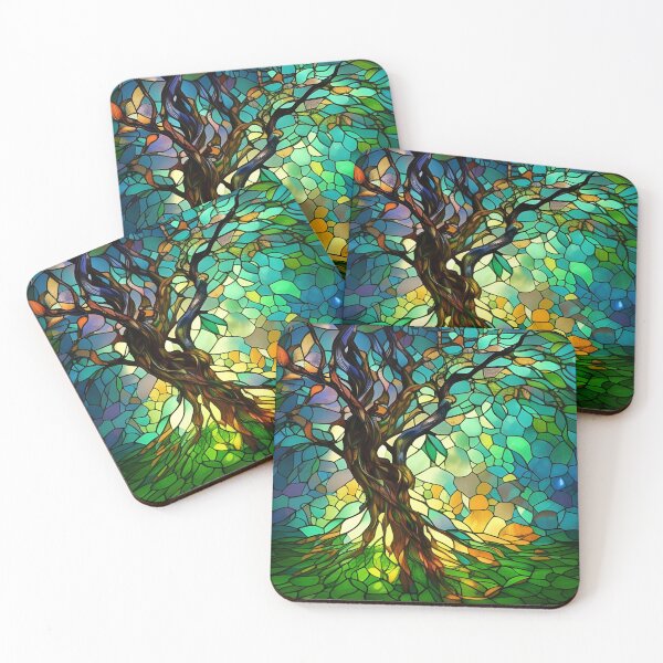 Item preview, Stained Glass Gnarled Tree designed and sold by ChanceTwoArt.