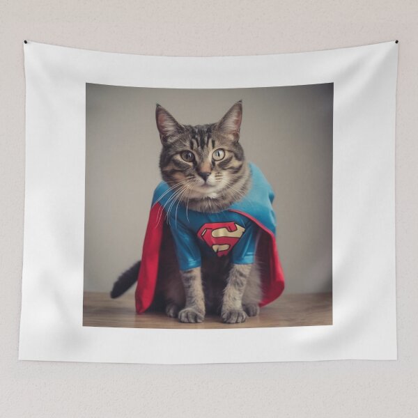 Item preview, The cat is a superhero designed and sold by SOVA-STYLE.