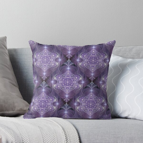 Item preview, Metatron's Cube Fractal Matrix: Purple Sacred Geometry Pattern designed and sold by LunarisPlexus.