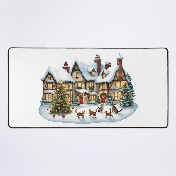 Item preview, Christmas winter cat town designed and sold by YukiKenji.