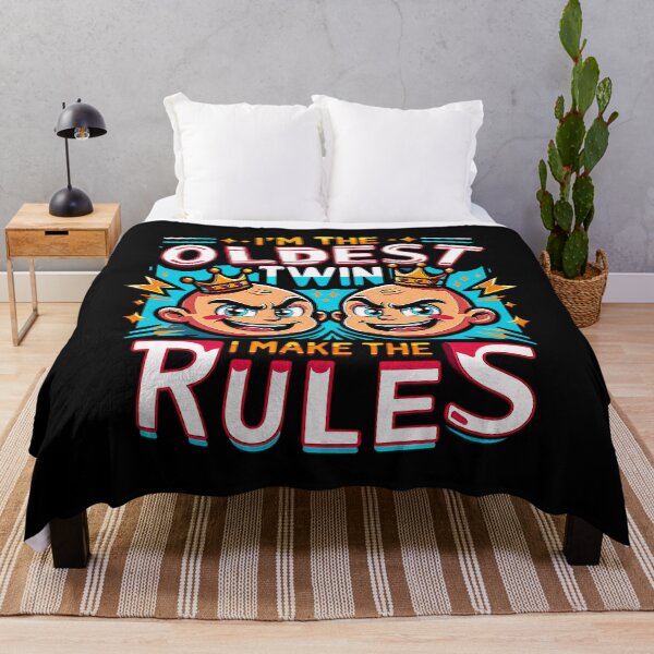 Item preview, Oldest Twin Authority Tee: Playful Rules & Twin Bond Humor. designed and sold by momoworlddesign.