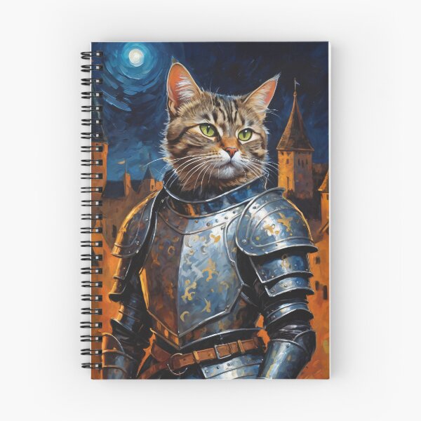 Item preview, Cat knight with the castle in background. Animal knights - paintings series. designed and sold by twisted-dot.