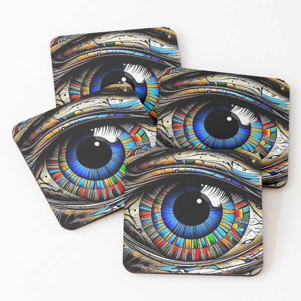 Item preview,  Vibrant Mosaic Eye Digital Art Print - "Kaleidoscopic Vision" designed and sold by AbstractBEE.