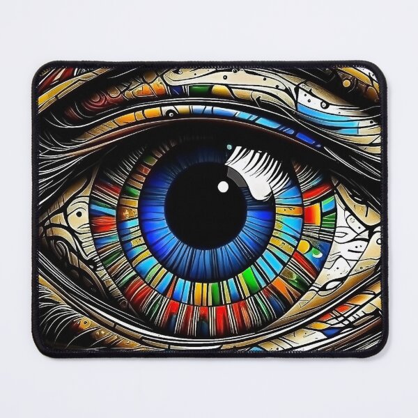 Item preview,  Vibrant Mosaic Eye Digital Art Print - "Kaleidoscopic Vision" designed and sold by AbstractBEE.