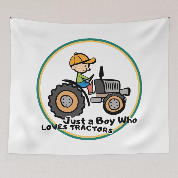 Item preview, just a boy who loves tractors designed and sold by hichametta.