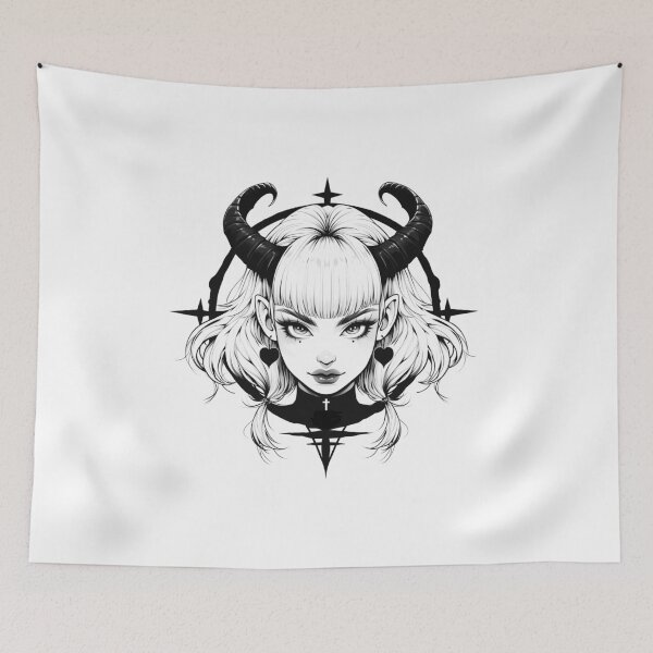 Item preview, Devil Girl, Anime, Satanic, Goth, Manga, Art designed and sold by Tomioka-Art.