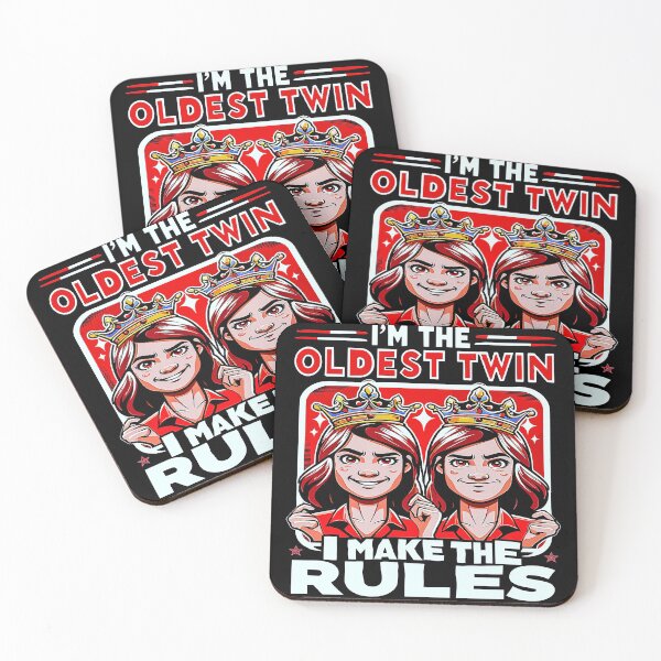 Item preview, Oldest Twin Authority Tee: Playful Rules & Twin Bond Humor. designed and sold by momoworlddesign.