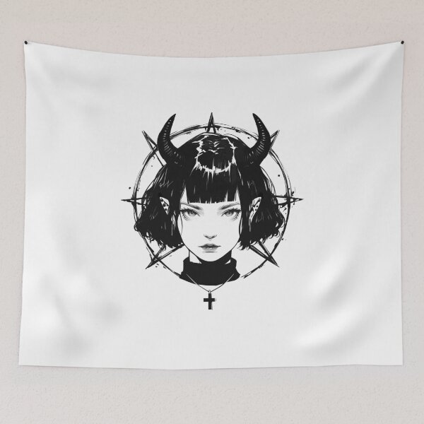 Item preview, Devil Girl, Anime, Satanic, Goth, Manga, Art designed and sold by Tomioka-Art.
