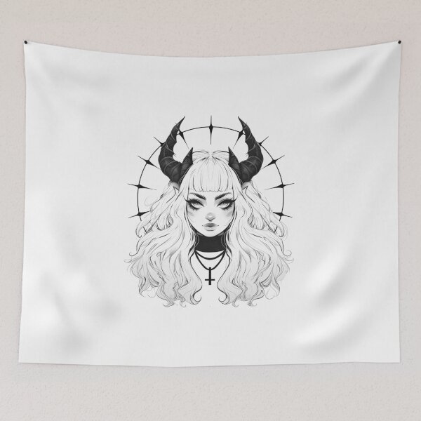 Item preview, Devil Girl, Anime, Satanic, Goth, Manga, Art designed and sold by Tomioka-Art.
