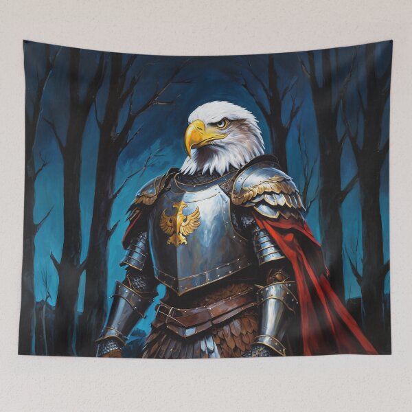 Item preview, Eagle knight in the forest. Animal knights - paintings series. designed and sold by twisted-dot.