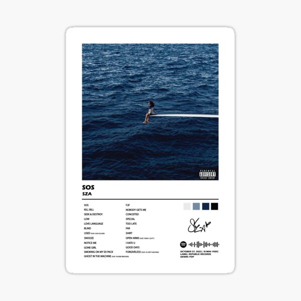 Item preview, SZA "SOS" Album Cover Art designed and sold by EPcreates.