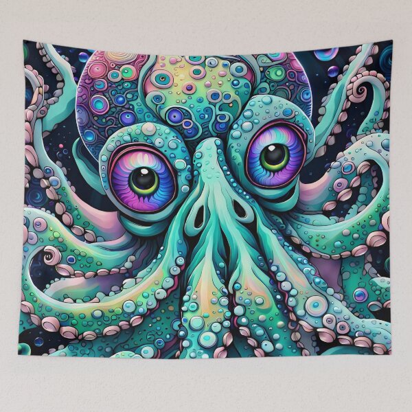 Item preview, Zentangle Octopus with Beautiful Big Eyes designed and sold by Bright-Moonrise.