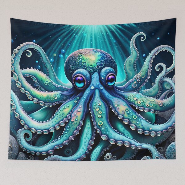 Item preview, The Sun Is Out for the Blue Octopus designed and sold by Bright-Moonrise.