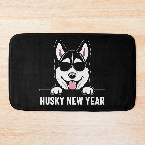 Item preview, Husky New Year - Happy New Year 2024, Peeking Husky with Sunglasses, and Dog Pun (Light Design) designed and sold by Spiprinto.