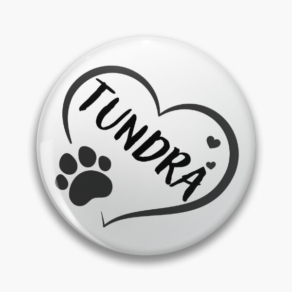 Item preview, Tundra pet dog or cat name in a heart with a paw, great gift for dog or cat owners designed and sold by OCS1337.