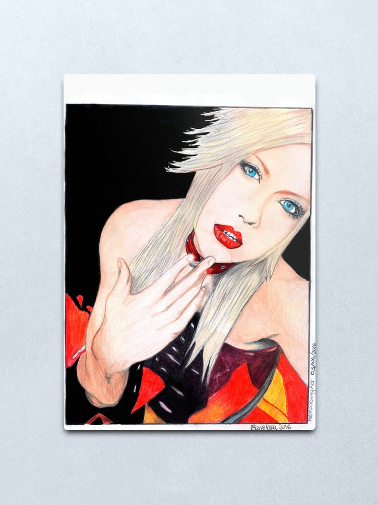 Aryu Morrigan Portrait Metal Print By Keniakenny Redbubble