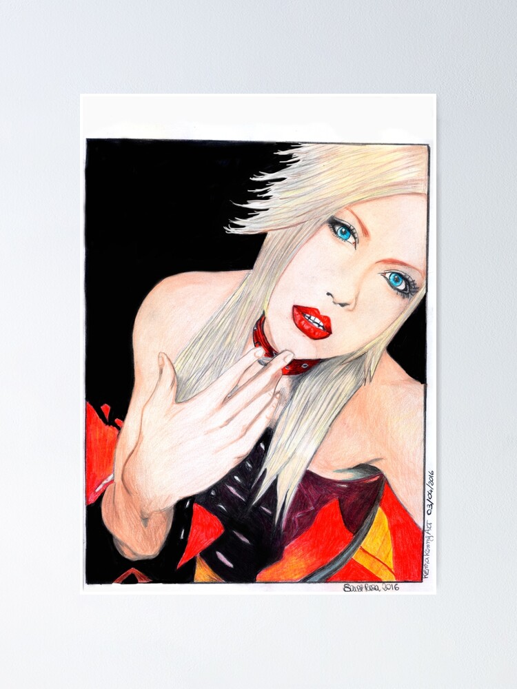 Aryu Morrigan Portrait Poster By Keniakenny Redbubble