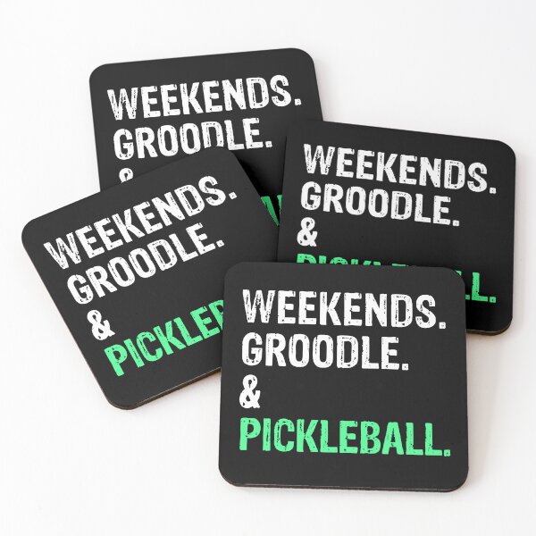 Item preview, Weekends Groodle and Pickleball Funny Dog Gift  designed and sold by Guarddogdrive.