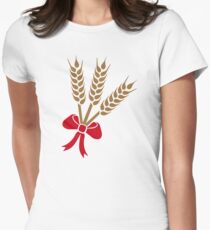 Wheat bow Women's Fitted T-Shirt