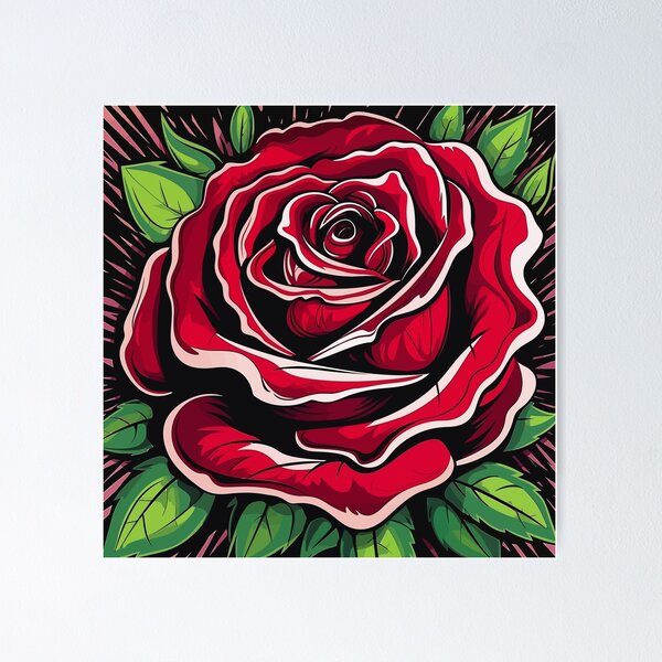 Item preview, Blossoming Passion: A Captivating Solo Red Rose designed and sold by digitalvintage.