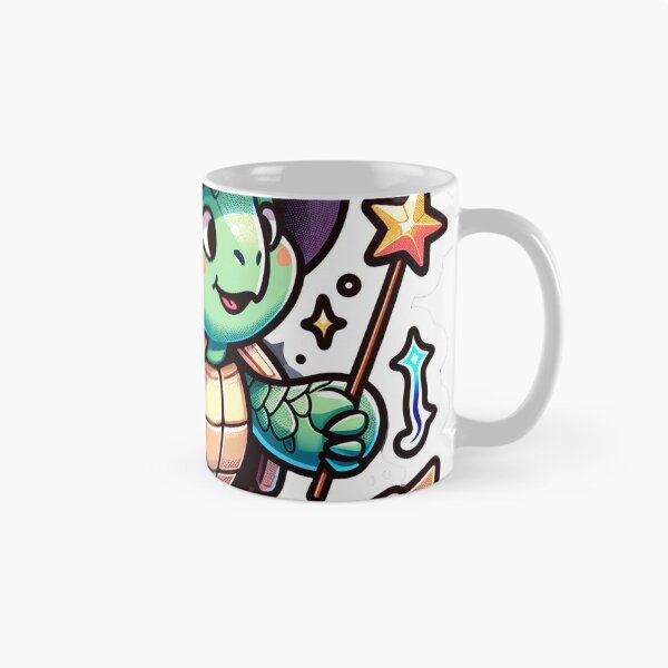 Item preview, Whimsical Wizard Turtle Sticker - Slow and Spell-Bound Magic! designed and sold by The-Library.