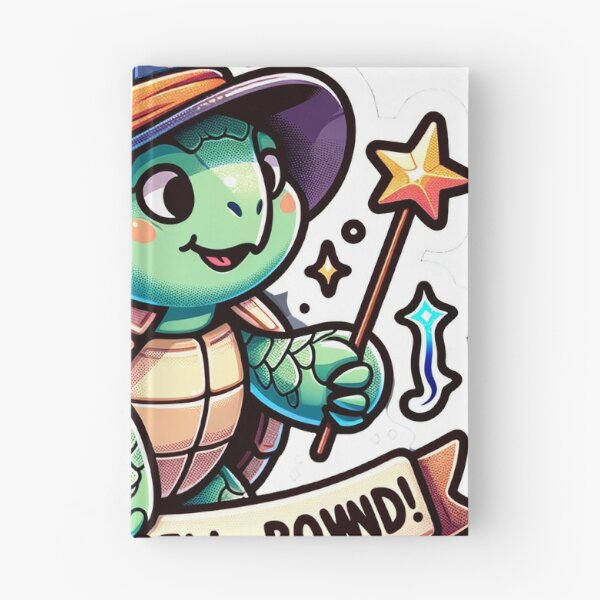 Item preview, Whimsical Wizard Turtle Sticker - Slow and Spell-Bound Magic! designed and sold by The-Library.