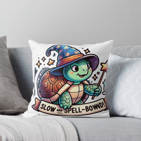 Item preview, Whimsical Wizard Turtle Sticker - Slow and Spell-Bound Magic! designed and sold by The-Library.