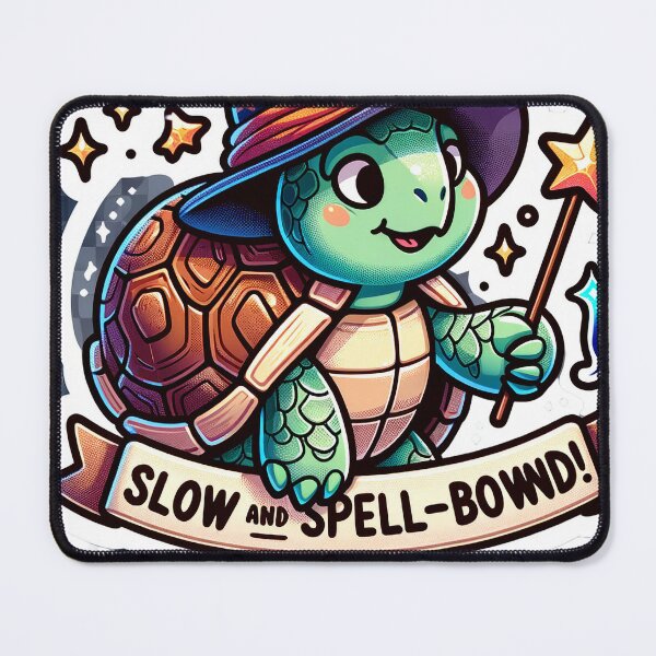 Item preview, Whimsical Wizard Turtle Sticker - Slow and Spell-Bound Magic! designed and sold by The-Library.