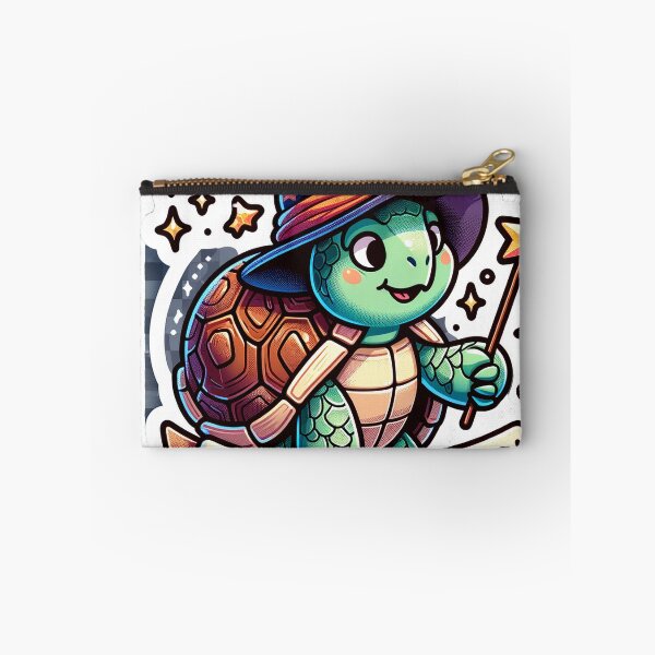 Item preview, Whimsical Wizard Turtle Sticker - Slow and Spell-Bound Magic! designed and sold by The-Library.