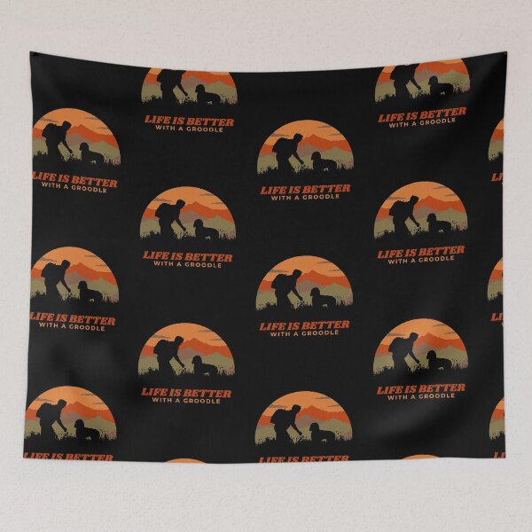 Item preview, Life Is Better With A Groodle Vintage Dog Gift  designed and sold by Guarddogdrive.
