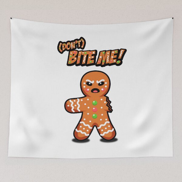 Item preview, Angry Gingerbread Man, Don't Bite Me! designed and sold by Nadaillustrada.