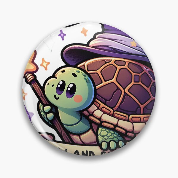 Item preview, Whimsical Wizard Turtle Sticker - Slow and Spell-Bound Magic! designed and sold by The-Library.