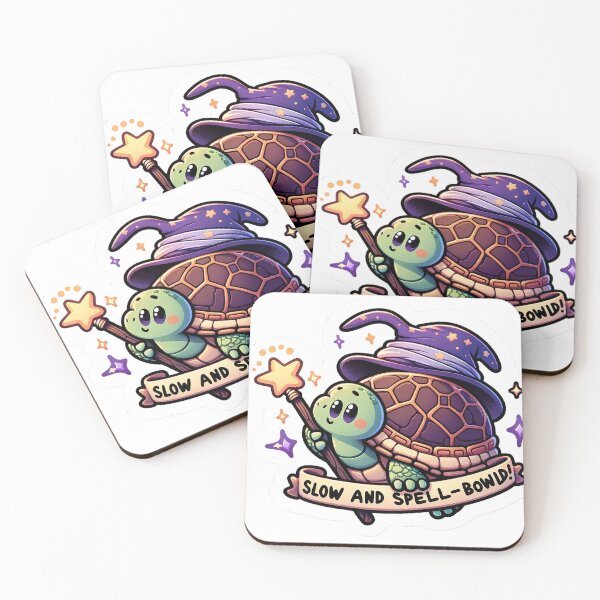 Item preview, Whimsical Wizard Turtle Sticker - Slow and Spell-Bound Magic! designed and sold by The-Library.