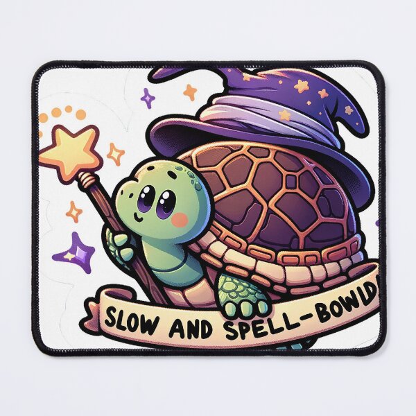 Item preview, Whimsical Wizard Turtle Sticker - Slow and Spell-Bound Magic! designed and sold by The-Library.