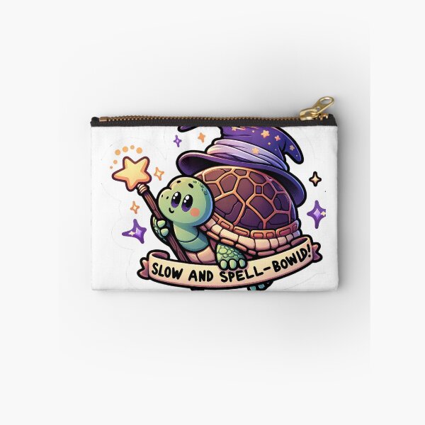 Item preview, Whimsical Wizard Turtle Sticker - Slow and Spell-Bound Magic! designed and sold by The-Library.