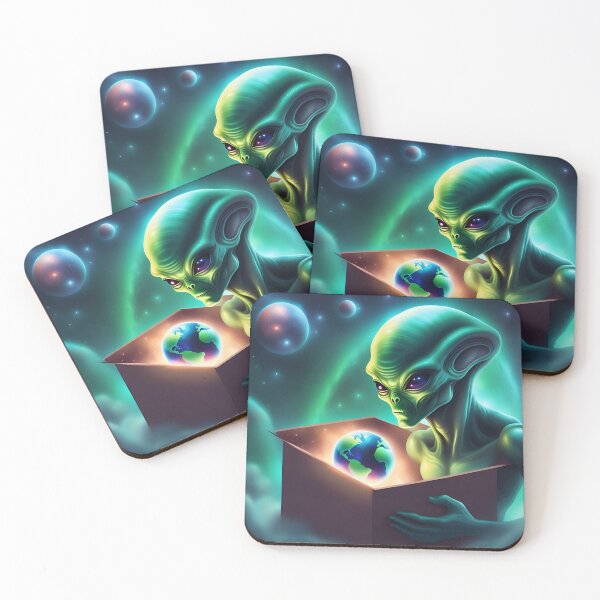 Item preview, Alien Holding a Box with Earth designed and sold by IsntThatNiche.