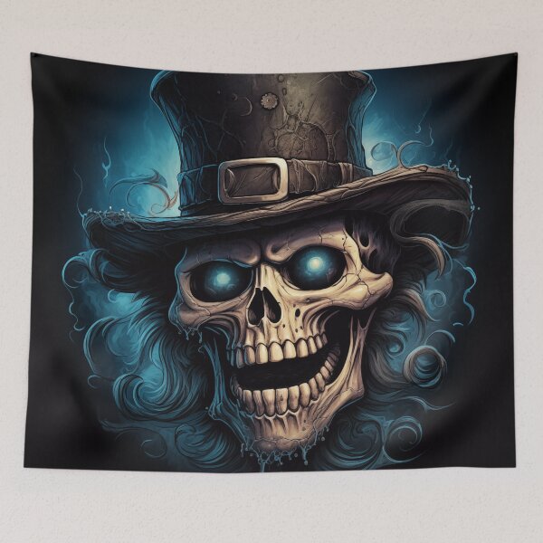 Item preview, Mad Grinning Skull with Top Hat1 designed and sold by PipPeach.