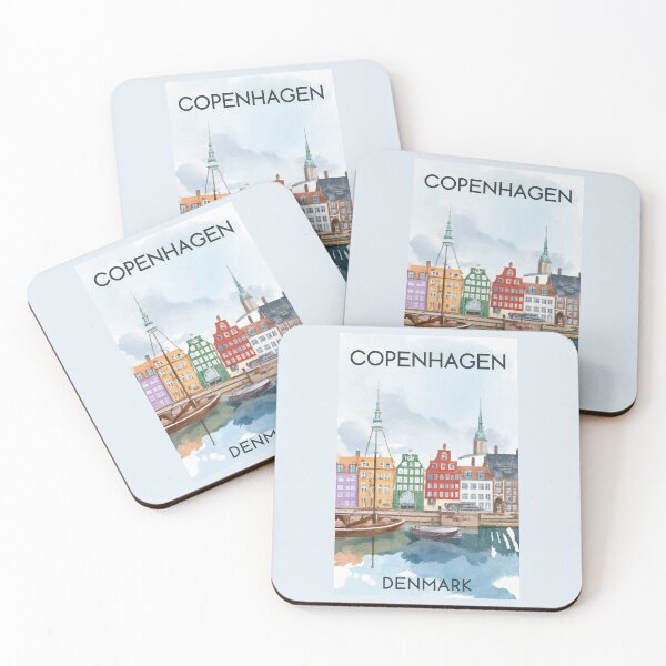 Item preview, A Watercolor Illustration of Copenhagen - Denmark designed and sold by Sketch-Shack.