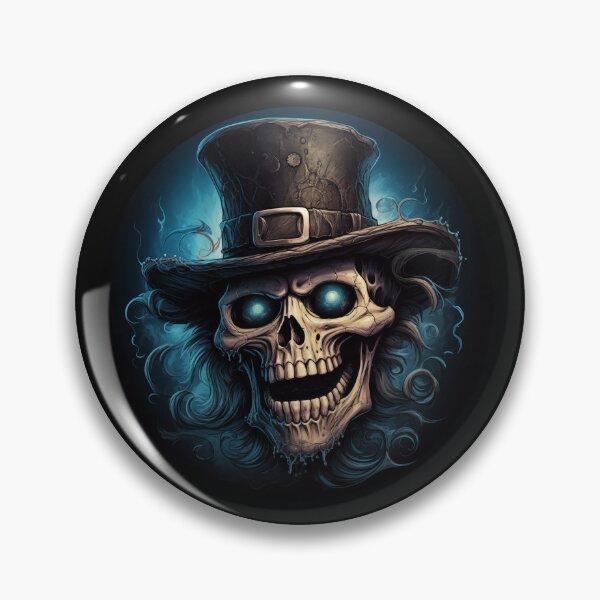 Item preview, Mad Grinning Skull with Top Hat 2 designed and sold by PipPeach.